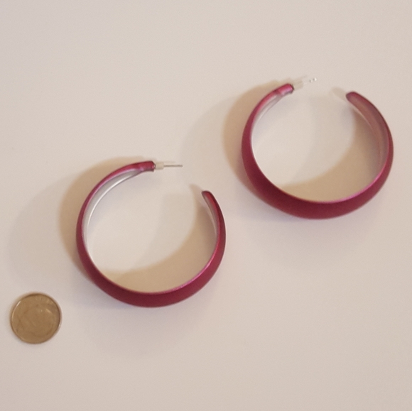 Pink Hoop earrings - Picture 4 of 5
